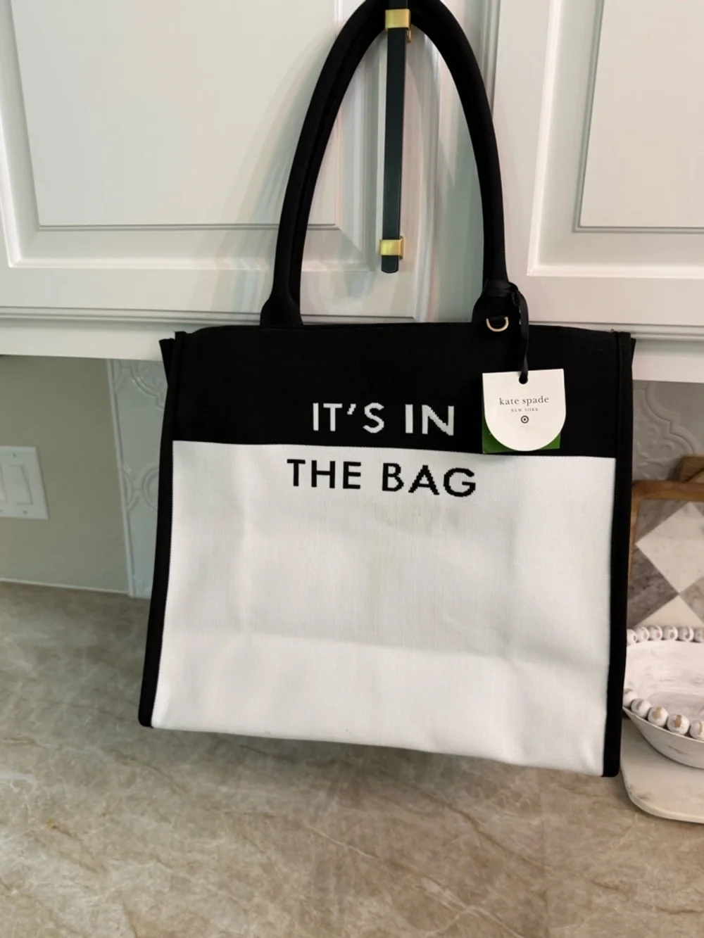 Black & White Statement Tote - 'It's In The Bag'
